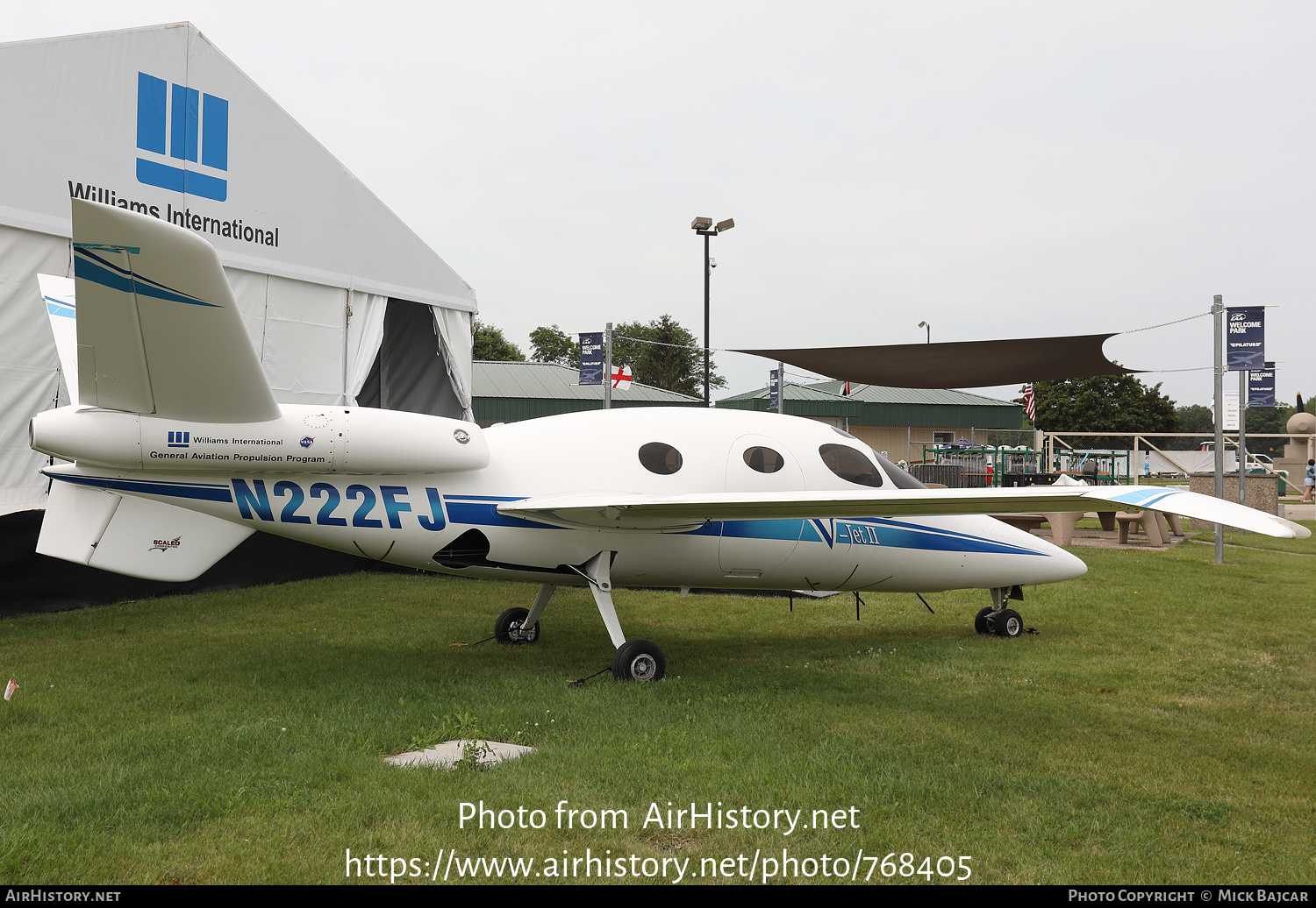 Aircraft Photo of N222FJ | Scaled Composites 271 V-Jet II | Williams International | AirHistory.net #768405