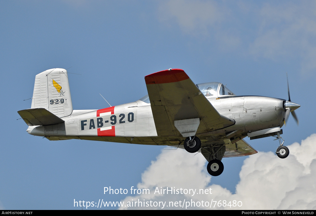 Aircraft Photo of FAB-920 | Beech VT-34A Mentor | Bolivia - Air Force | AirHistory.net #768480