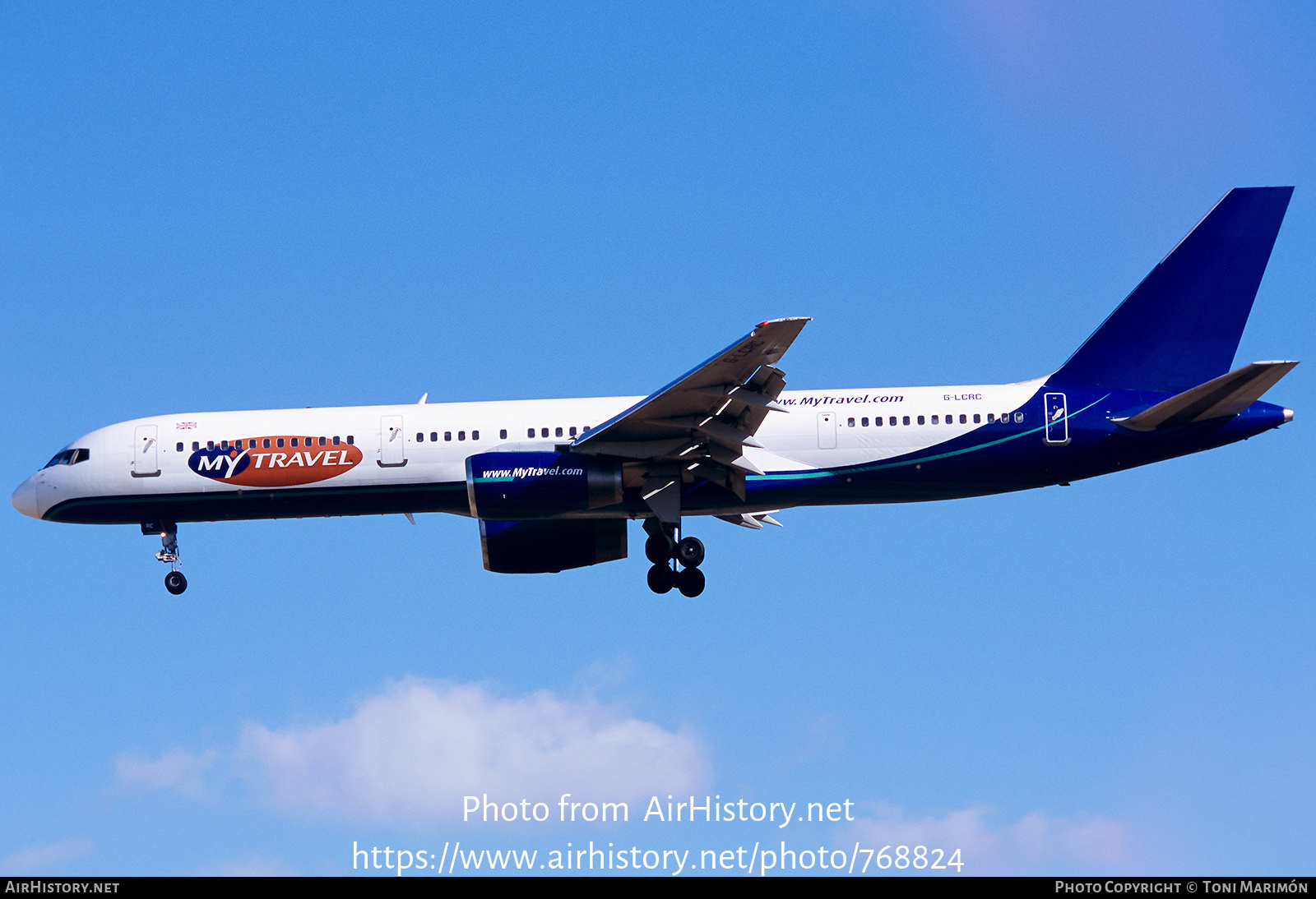 Aircraft Photo of G-LCRC | Boeing 757-23A | MyTravel Airways | AirHistory.net #768824