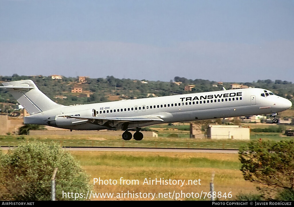 Aircraft Photo of SE-DHI | McDonnell Douglas MD-87 (DC-9-87) | Transwede Airways | AirHistory.net #768846