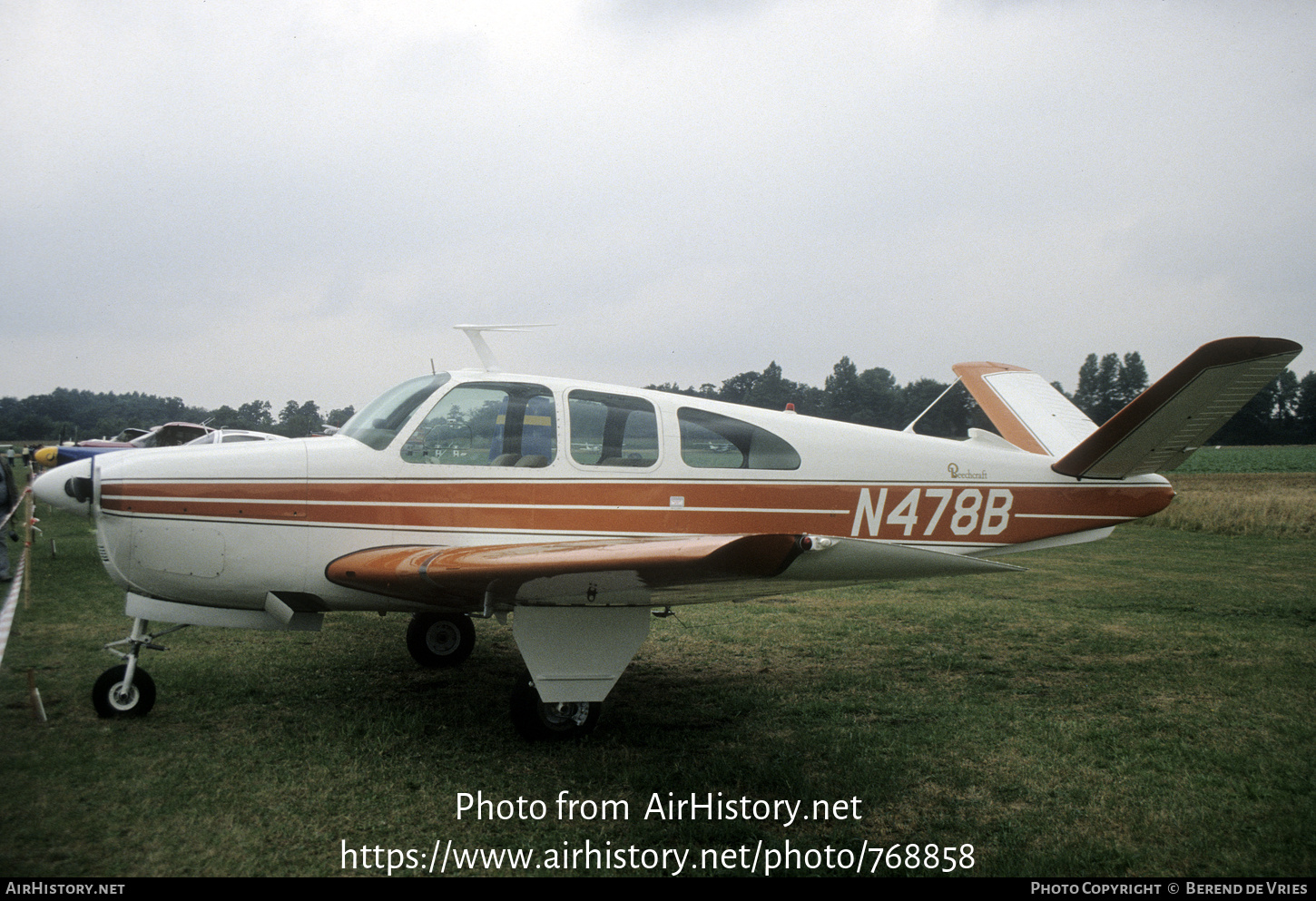 Aircraft Photo of N478B | Beech 35 Bonanza | AirHistory.net #768858