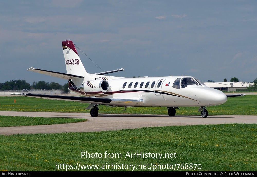 Aircraft Photo of N863JB | Cessna 560 Citation Ultra | AirHistory.net #768870