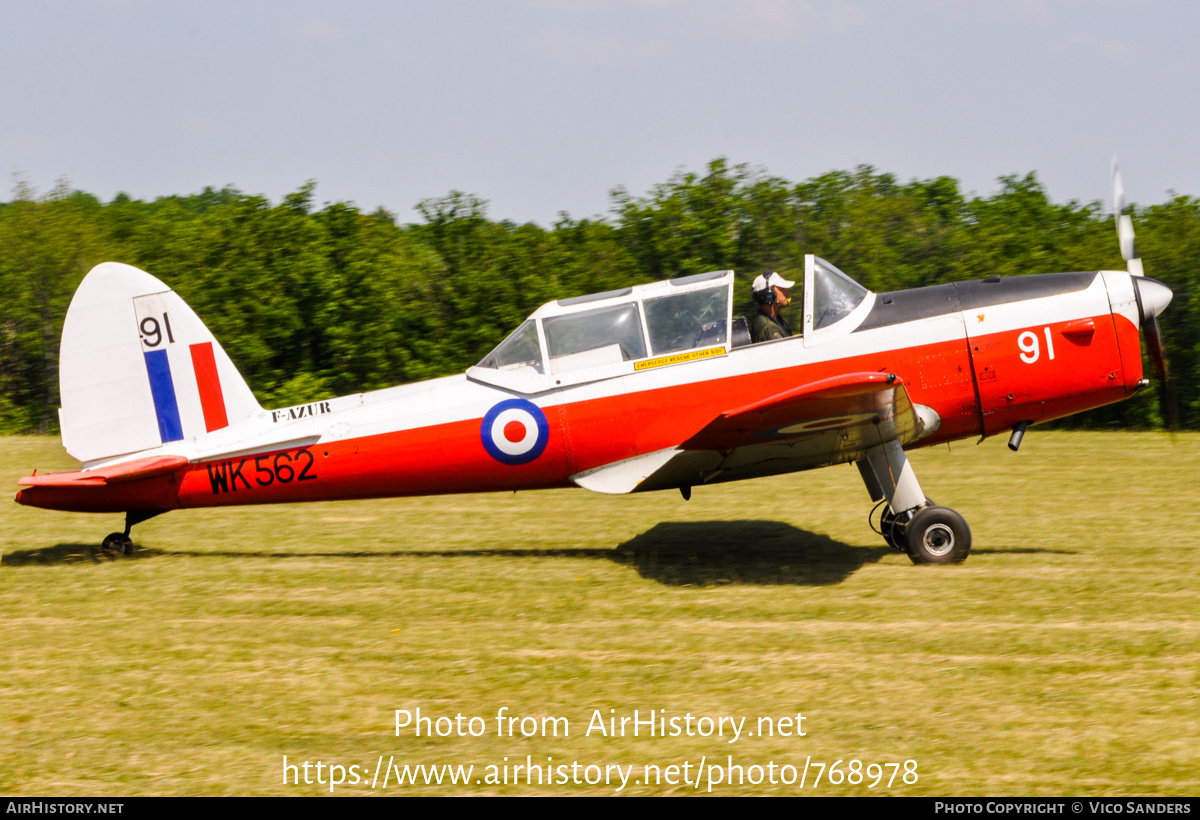 Aircraft Photo of F-AZUR / WK562 | De Havilland Canada DHC-1 Chipmunk T10 | UK - Air Force | AirHistory.net #768978