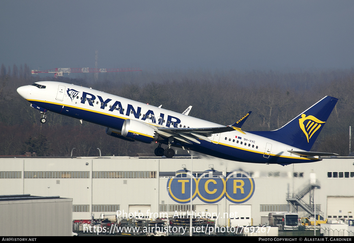 Aircraft Photo of 9H-VVC | Boeing 737-8200 Max 200 | Ryanair | AirHistory.net #769267