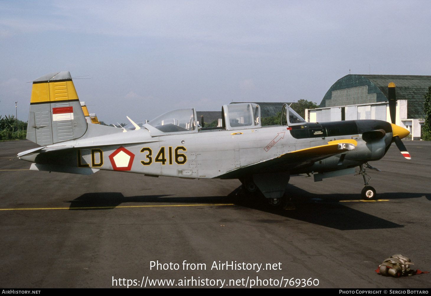 Aircraft Photo of LD-3416 | Beech T-34C-1 Turbo Mentor | Indonesia - Air Force | AirHistory.net #769360