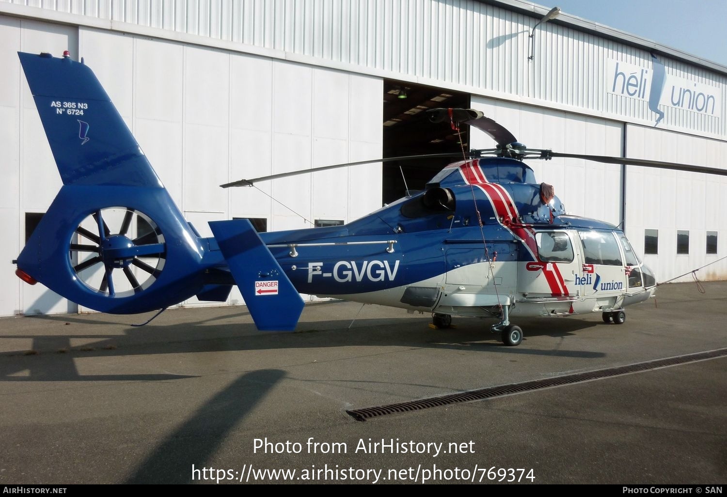 Aircraft Photo of F-GVGV | Eurocopter AS-365N-3 Dauphin 2 | Héli-Union | AirHistory.net #769374