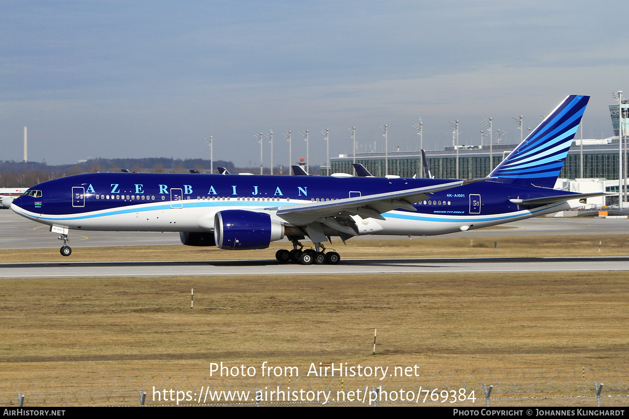 Aircraft Photo of 4K-AI001 | Boeing 777-200LR/BBJ | Azerbaijan Government | AirHistory.net #769384