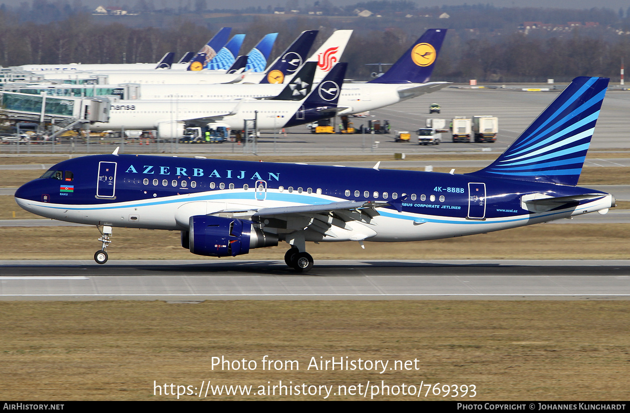 Aircraft Photo of 4K-8888 | Airbus ACJ319 (A319-115/CJ) | Azerbaijan Government | AirHistory.net #769393