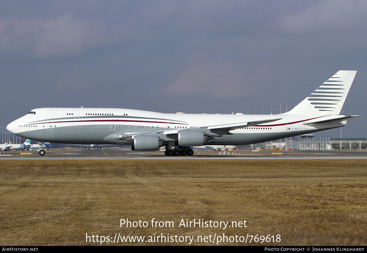 Aircraft Photo of A7-HBJ | Boeing 747-8KB BBJ | AirHistory.net #769618