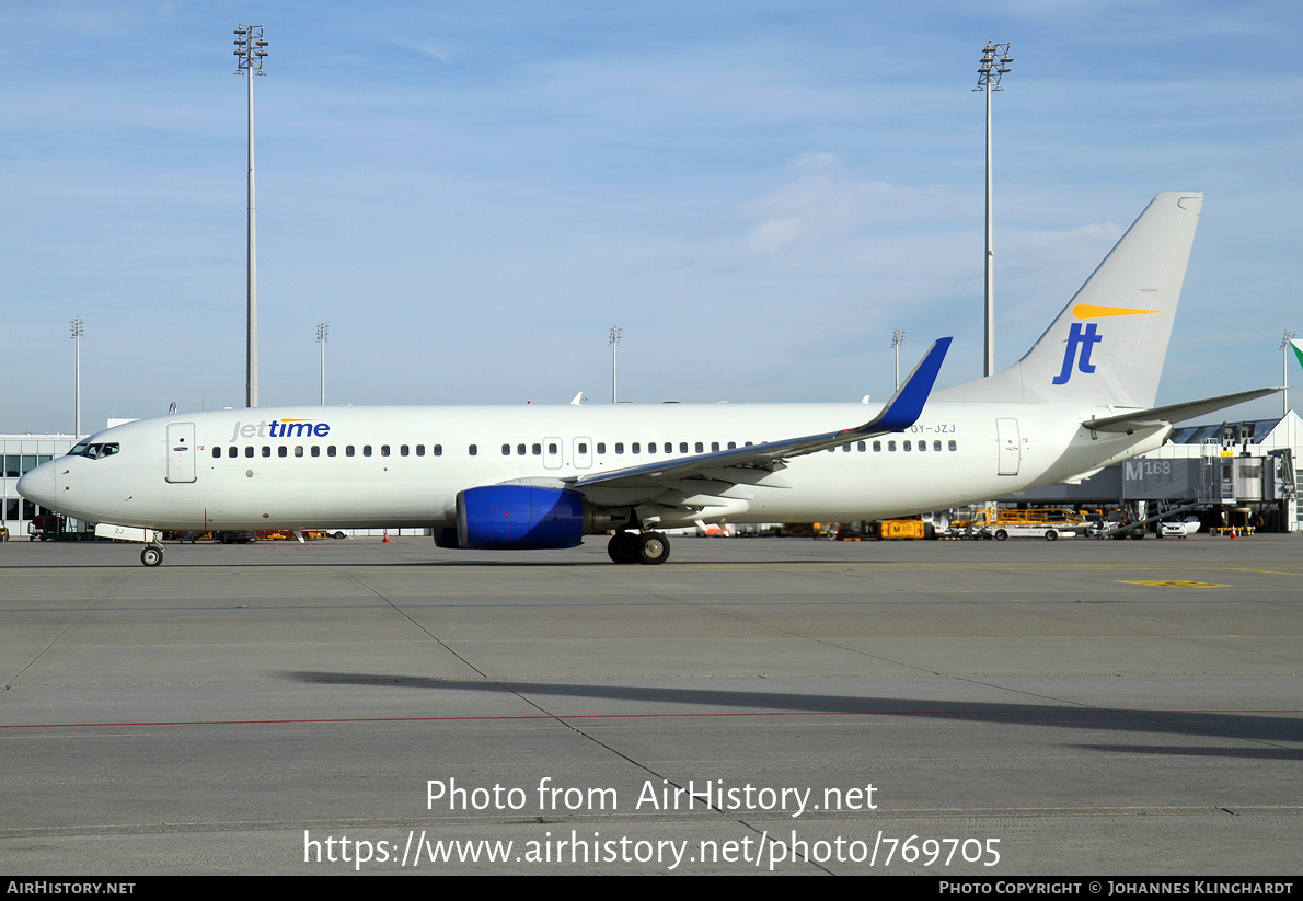 Aircraft Photo of OY-JZJ | Boeing 737-82R | Jettime | AirHistory.net #769705