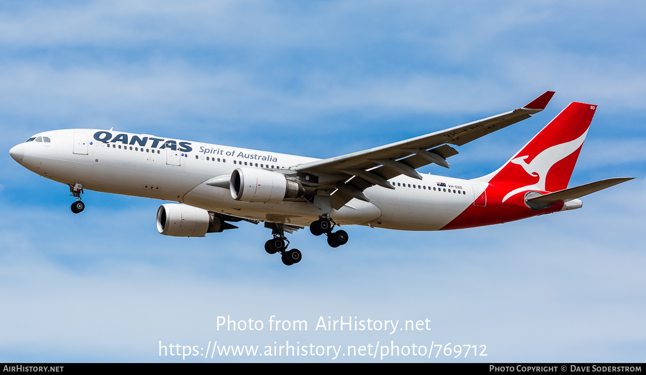 Aircraft Photo of VH-EBD | Airbus A330-202 | Qantas | AirHistory.net #769712