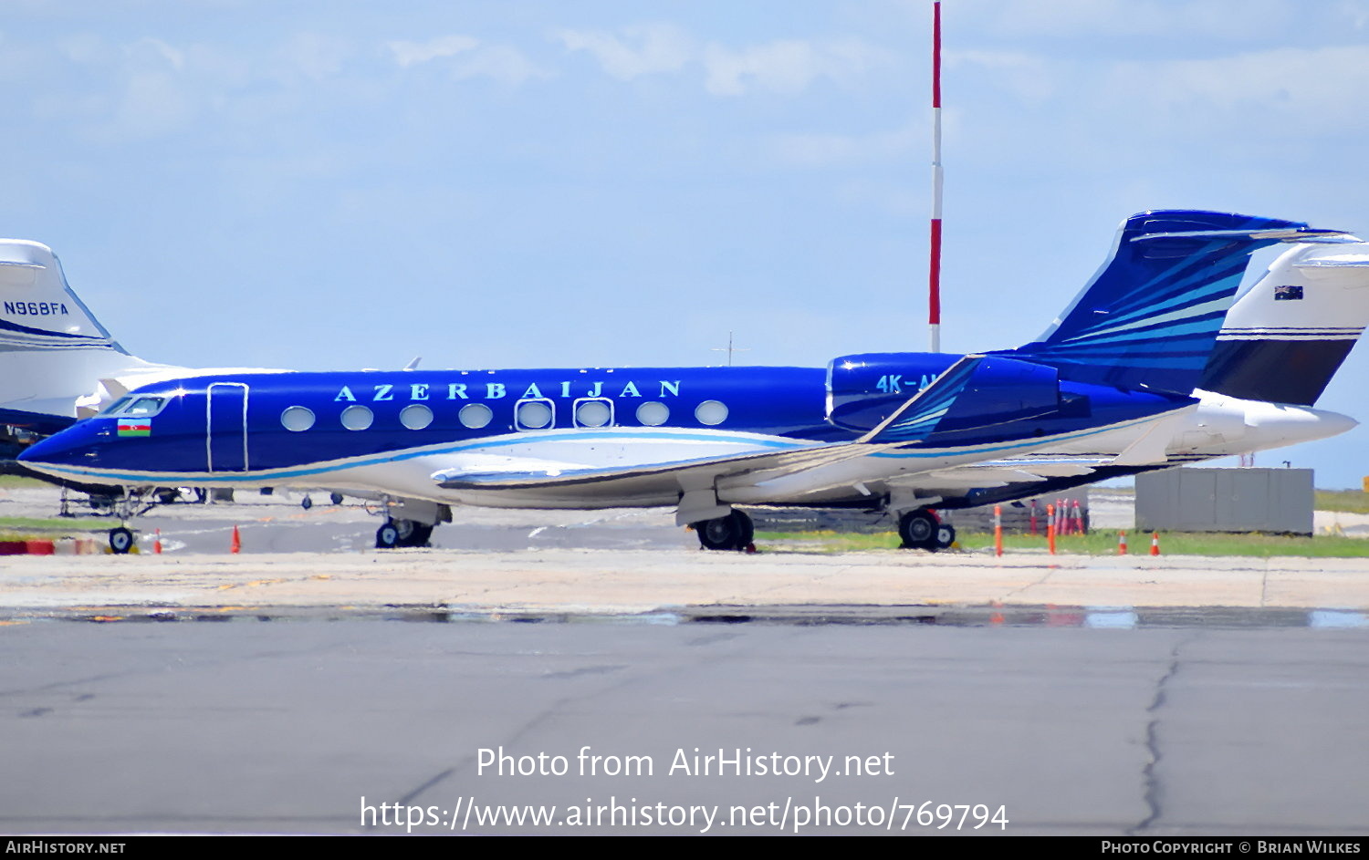 Aircraft Photo of 4K-A188 | Gulfstream Aerospace G650 (G-VI) | Azerbaijan Airlines - AZAL - AHY | AirHistory.net #769794