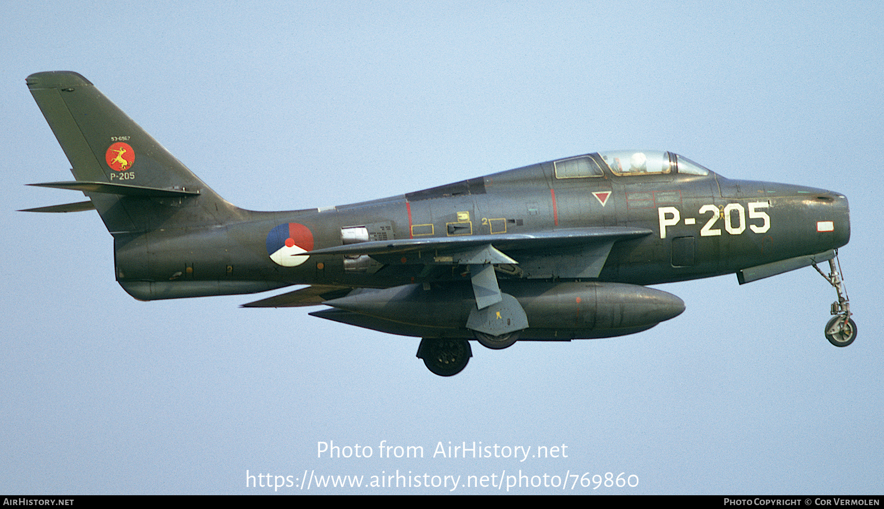 Aircraft Photo of P-205 | Republic F-84F Thunderstreak | Netherlands - Air Force | AirHistory.net #769860