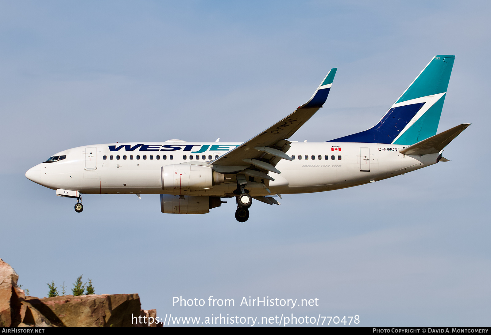 Aircraft Photo of C-FWCN | Boeing 737-7CT | WestJet | AirHistory.net #770478