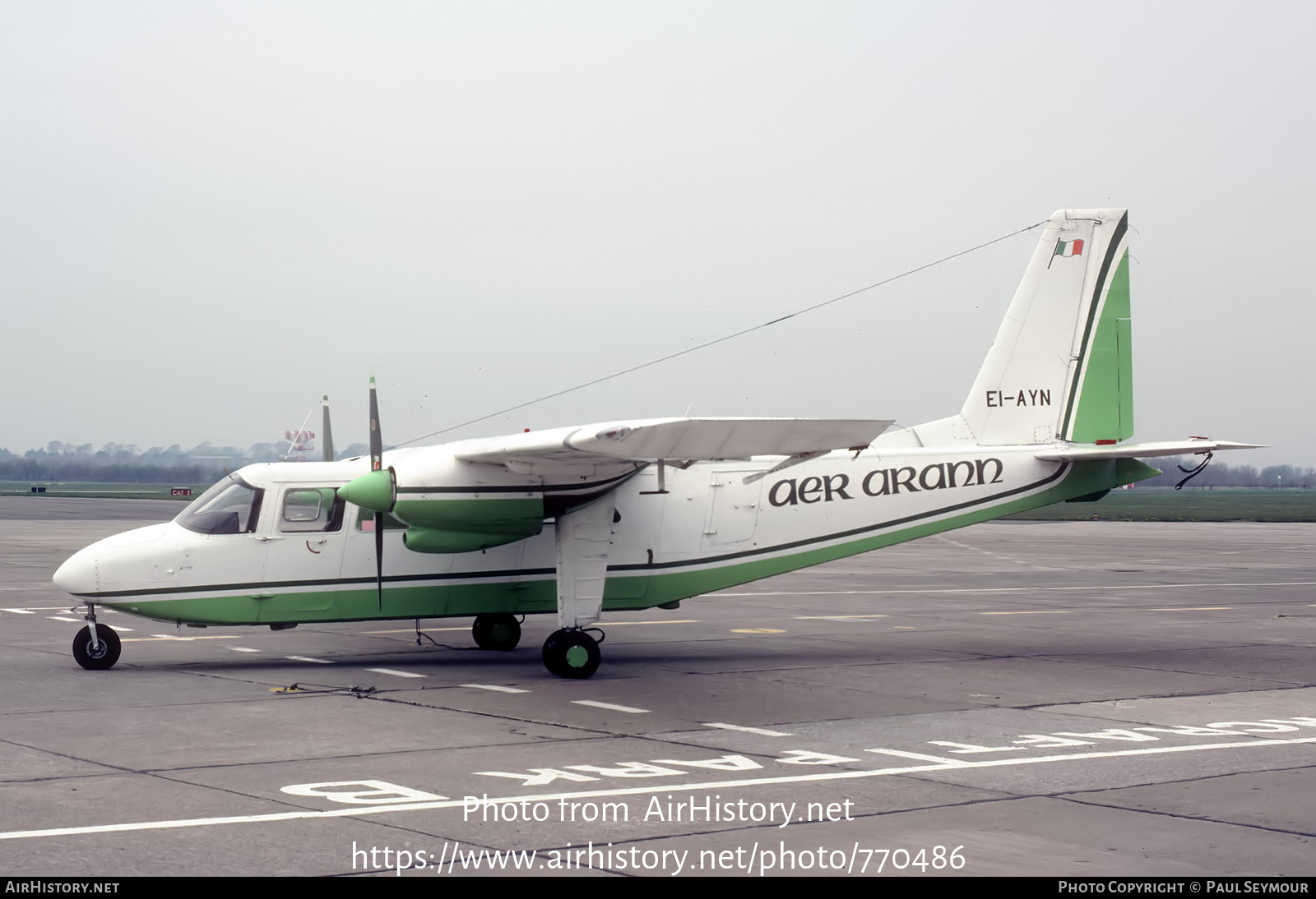 Aircraft Photo of EI-AYN | Britten-Norman BN-2A-8 Islander | Aer Arann | AirHistory.net #770486