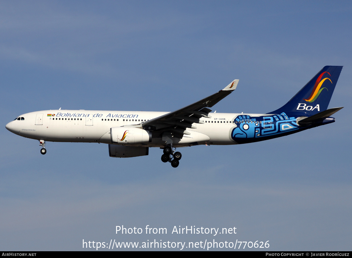 Aircraft Photo of CP-3208 | Airbus A330-243 | Boliviana de Aviación - BoA | AirHistory.net #770626