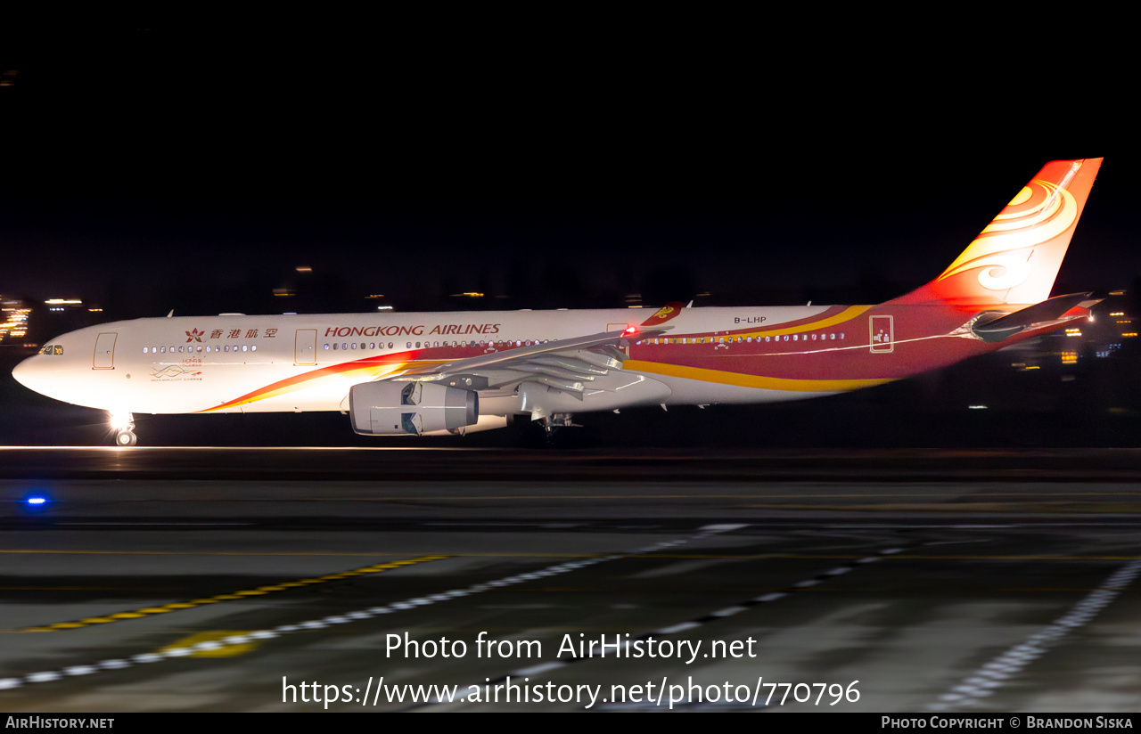 Aircraft Photo of B-LHP | Airbus A330-343 | Hong Kong Airlines | AirHistory.net #770796