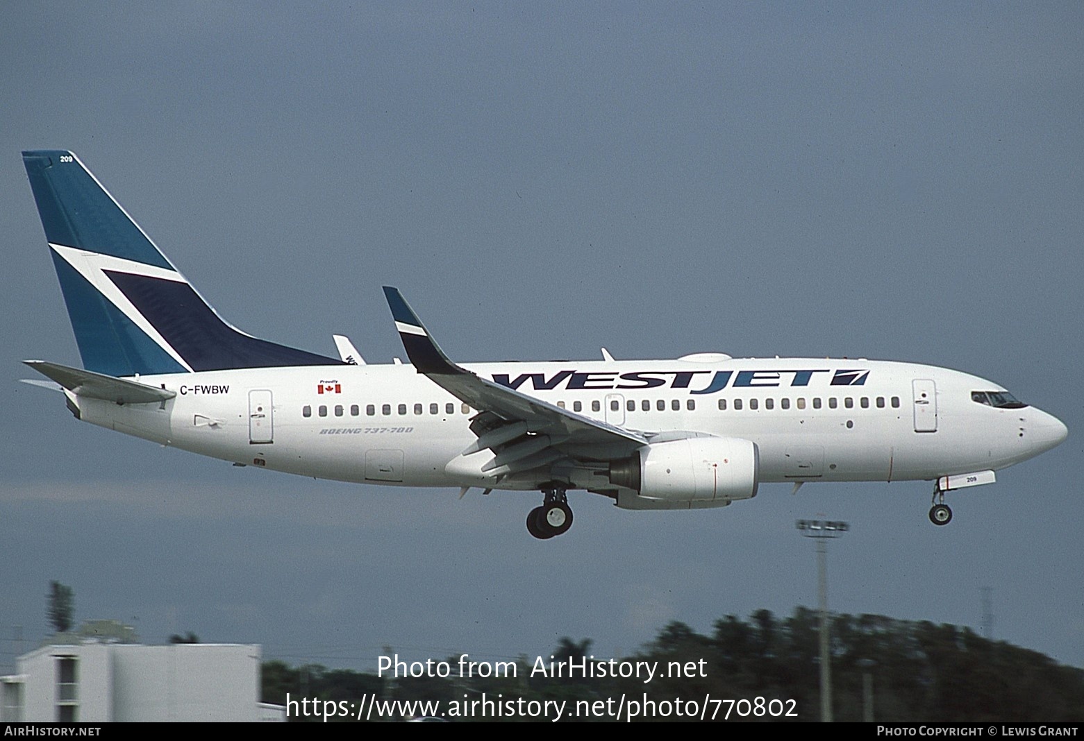 Aircraft Photo of C-FWBW | Boeing 737-7CT | WestJet | AirHistory.net #770802