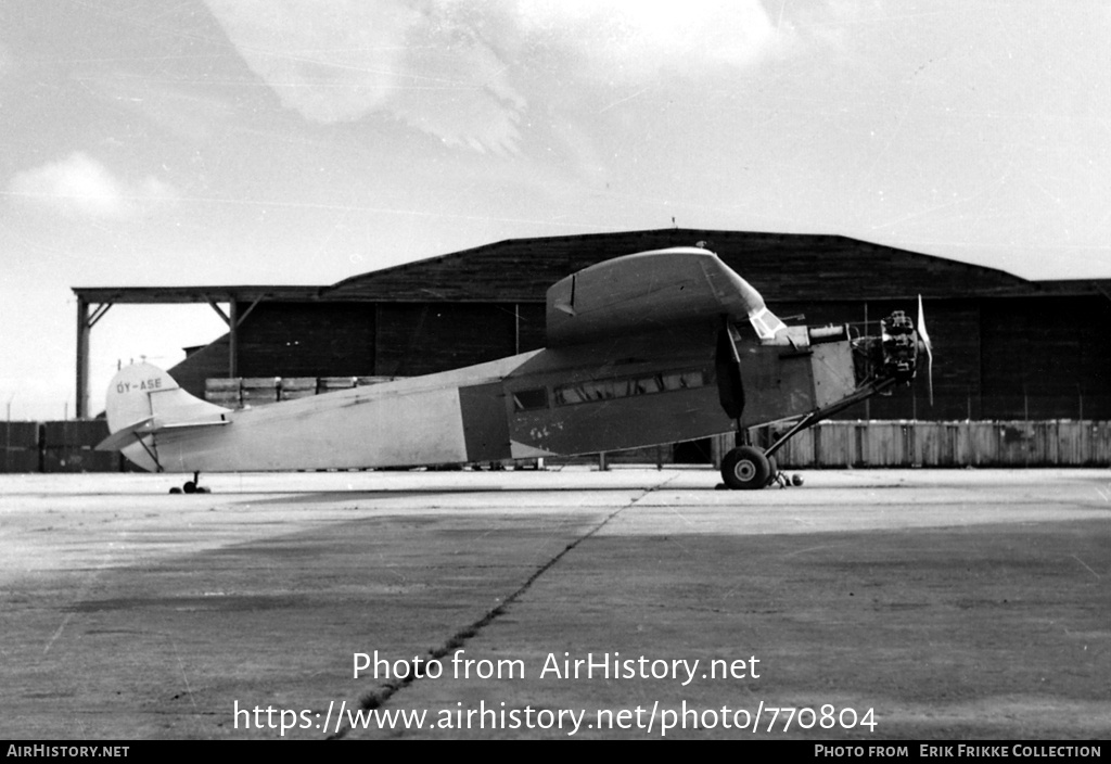 Aircraft Photo of OY-ASE | Fokker F.VIIa | AirHistory.net #770804