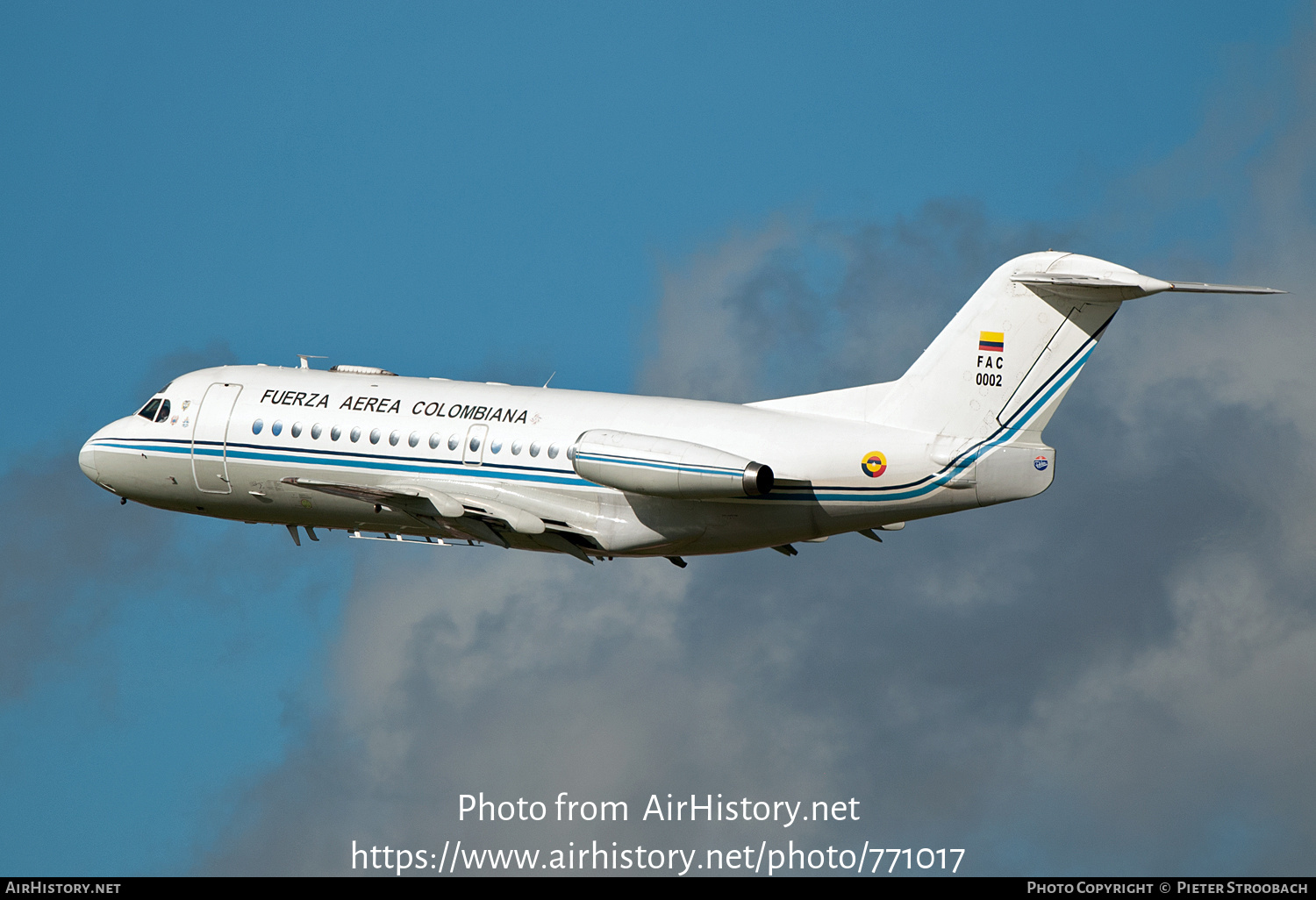 Aircraft Photo of FAC0002 | Fokker F28-1000 Fellowship | Colombia - Air Force | AirHistory.net #771017