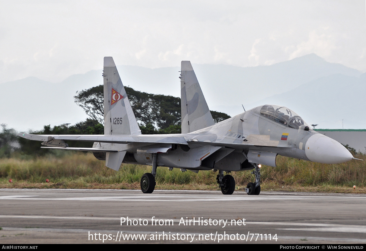 Aircraft Photo of 1265 | Sukhoi Su-30MK2 | Venezuela - Air Force | AirHistory.net #771114