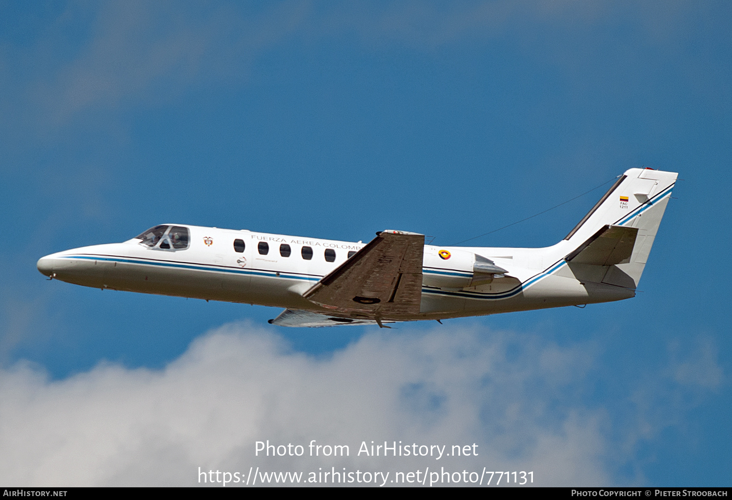 Aircraft Photo of FAC1211 | Cessna 550 Citation II | Colombia - Air Force | AirHistory.net #771131