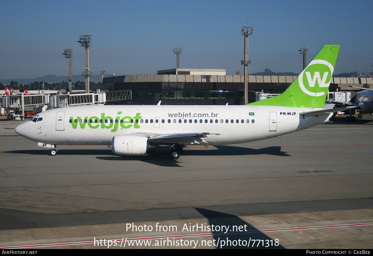 Aircraft Photo of PR-WJF | Boeing 737-341 | WebJet Linhas Aéreas | AirHistory.net #771318