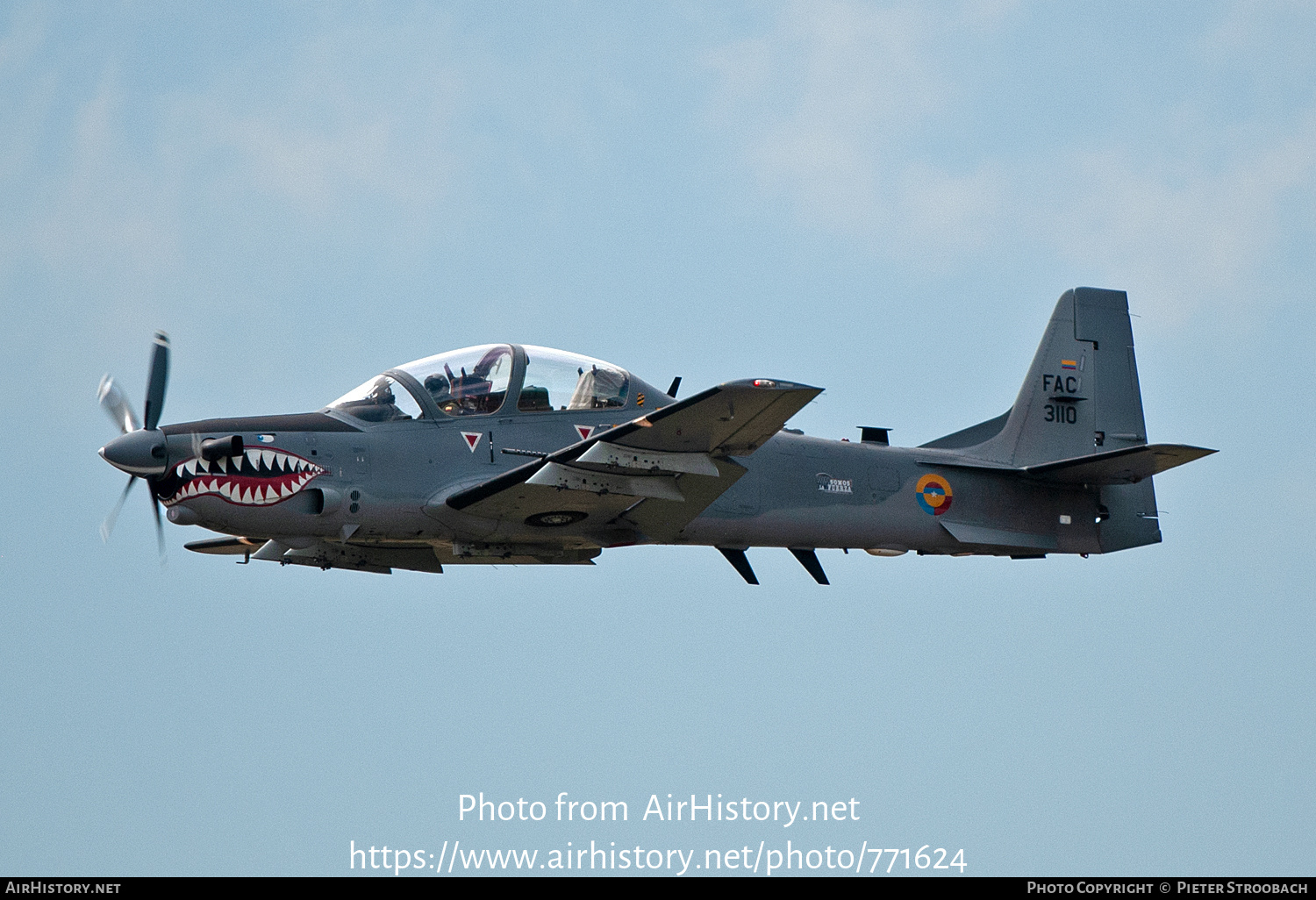 Aircraft Photo of FAC3110 | Embraer A-29B Super Tucano | Colombia - Air Force | AirHistory.net #771624