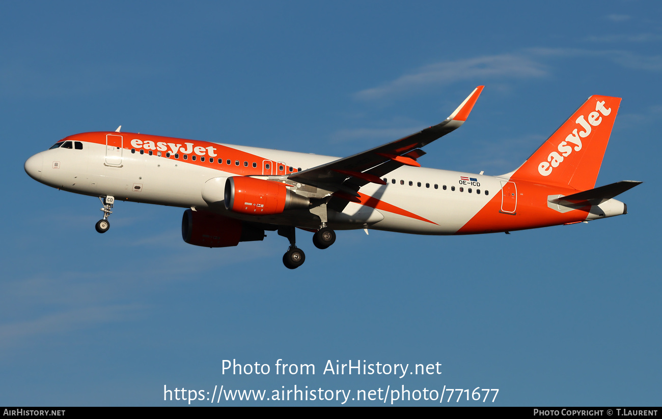 Aircraft Photo of OE-ICD | Airbus A320-214 | EasyJet | AirHistory.net #771677