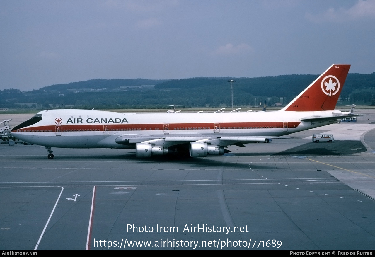 Aircraft Photo of CF-TOD | Boeing 747-133 | Air Canada | AirHistory.net #771689