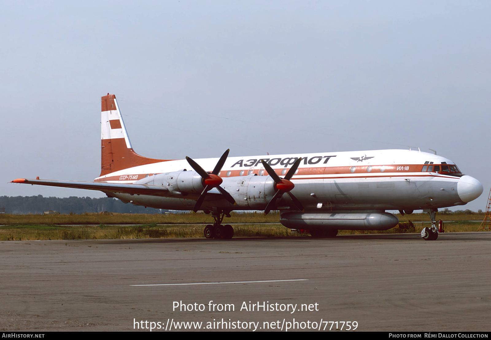 Aircraft Photo of CCCP-75449 | Ilyushin Il-18D | Aeroflot | AirHistory.net #771759