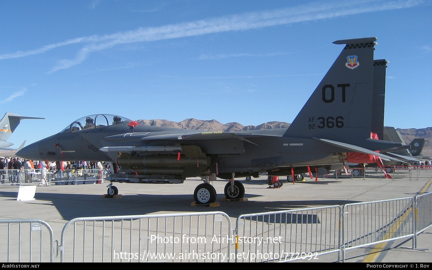 Aircraft Photo of 92-0366 / AF92-366 | Boeing F-15E Strike Eagle | USA - Air Force | AirHistory.net #772092