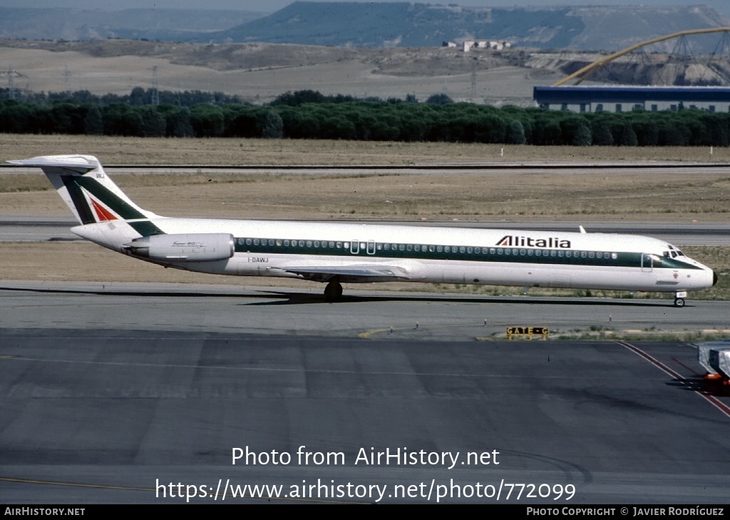 Aircraft Photo of I-DAWJ | McDonnell Douglas MD-82 (DC-9-82) | Alitalia | AirHistory.net #772099