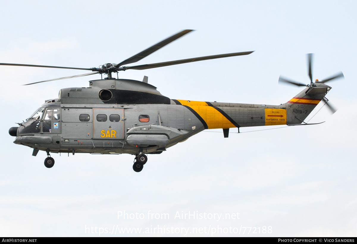 Aircraft Photo of HD.19-7 | Aerospatiale SA-330J Puma | Spain - Air Force | AirHistory.net #772188