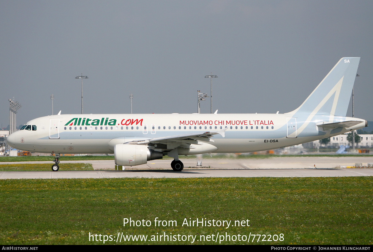 Aircraft Photo of EI-DSA | Airbus A320-216 | Alitalia | AirHistory.net #772208