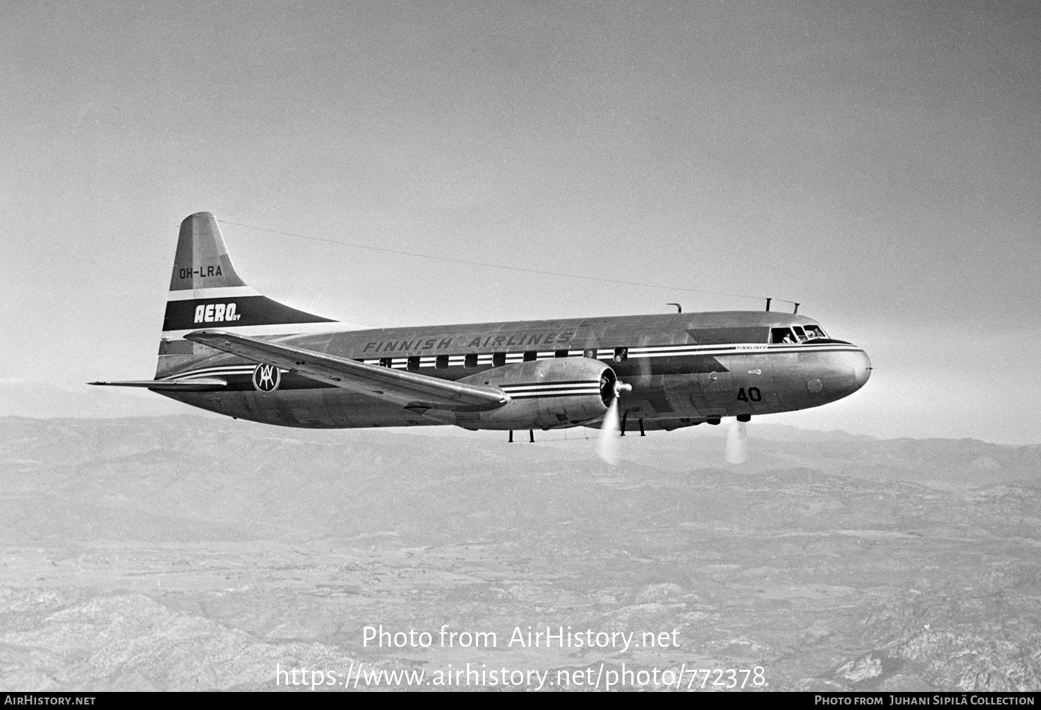 Aircraft Photo of OH-LRA | Convair 440-40 Metropolitan | Aero Oy - Finnish Airlines | AirHistory.net #772378