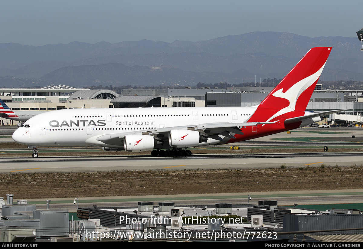 Aircraft Photo of VH-OQG | Airbus A380-842 | Qantas | AirHistory.net #772623