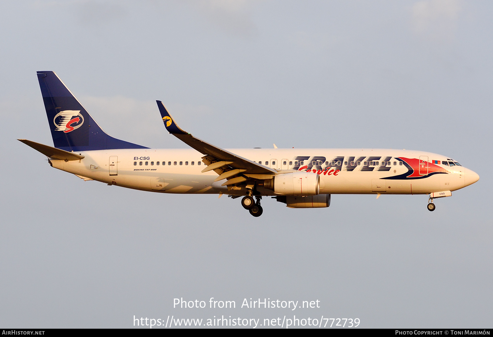 Aircraft Photo of EI-CSG | Boeing 737-8AS | Travel Service | AirHistory.net #772739