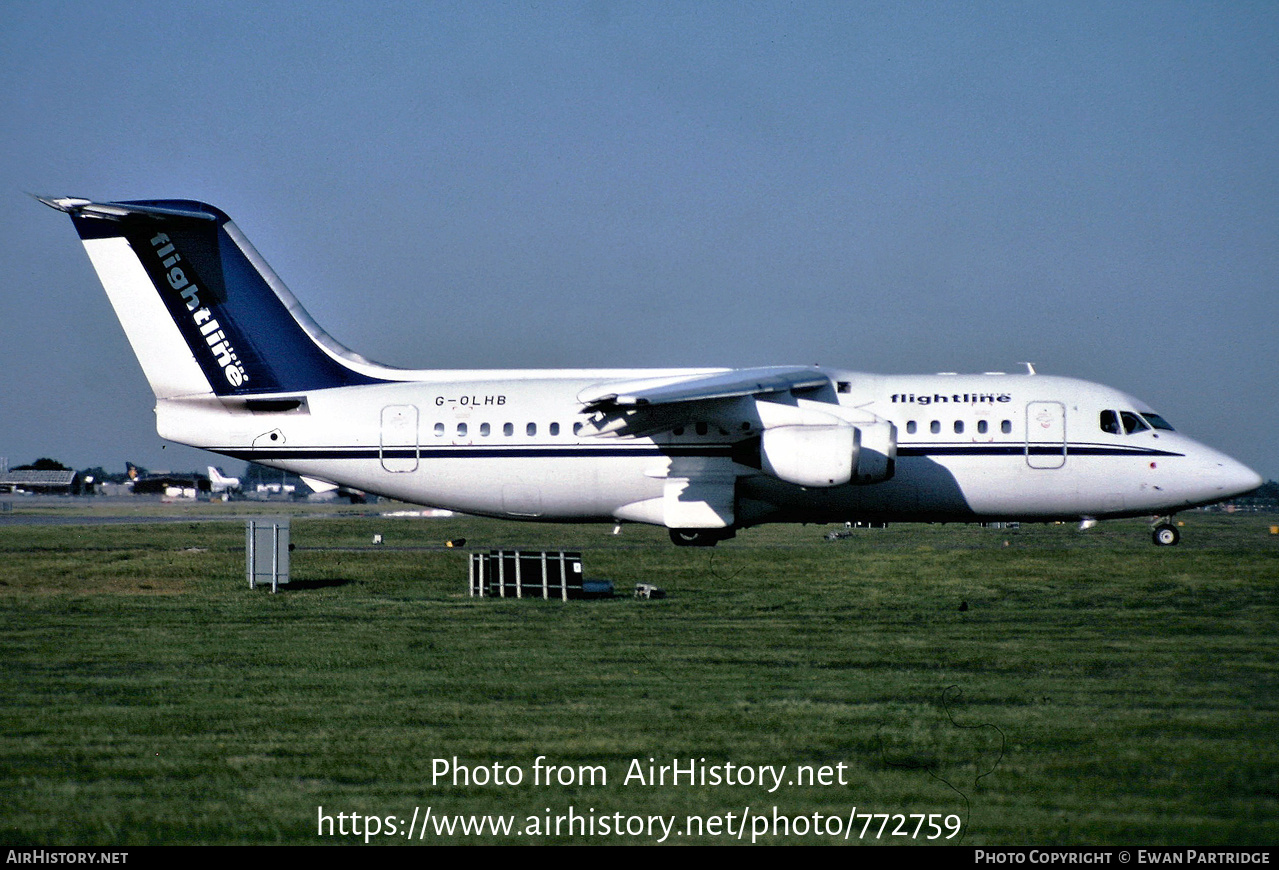 Aircraft Photo of G-OLHB | British Aerospace BAe-146-200 | Flightline | AirHistory.net #772759