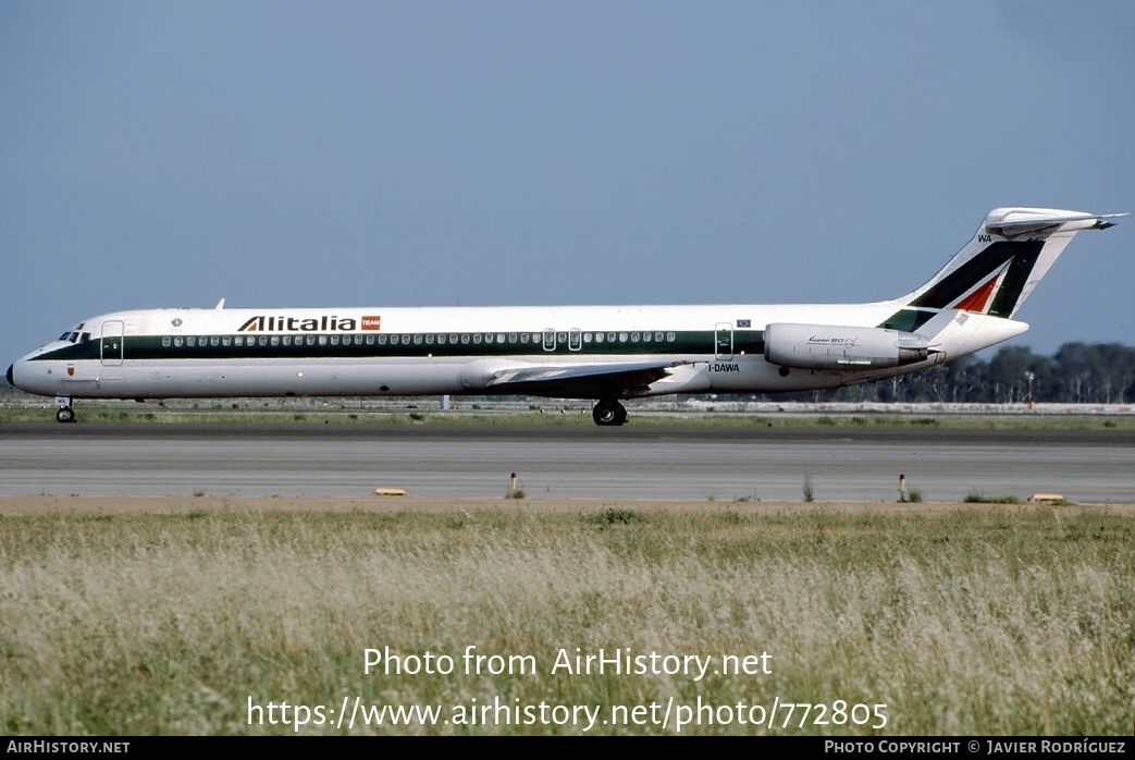 Aircraft Photo of I-DAWA | McDonnell Douglas MD-82 (DC-9-82) | Alitalia | AirHistory.net #772805