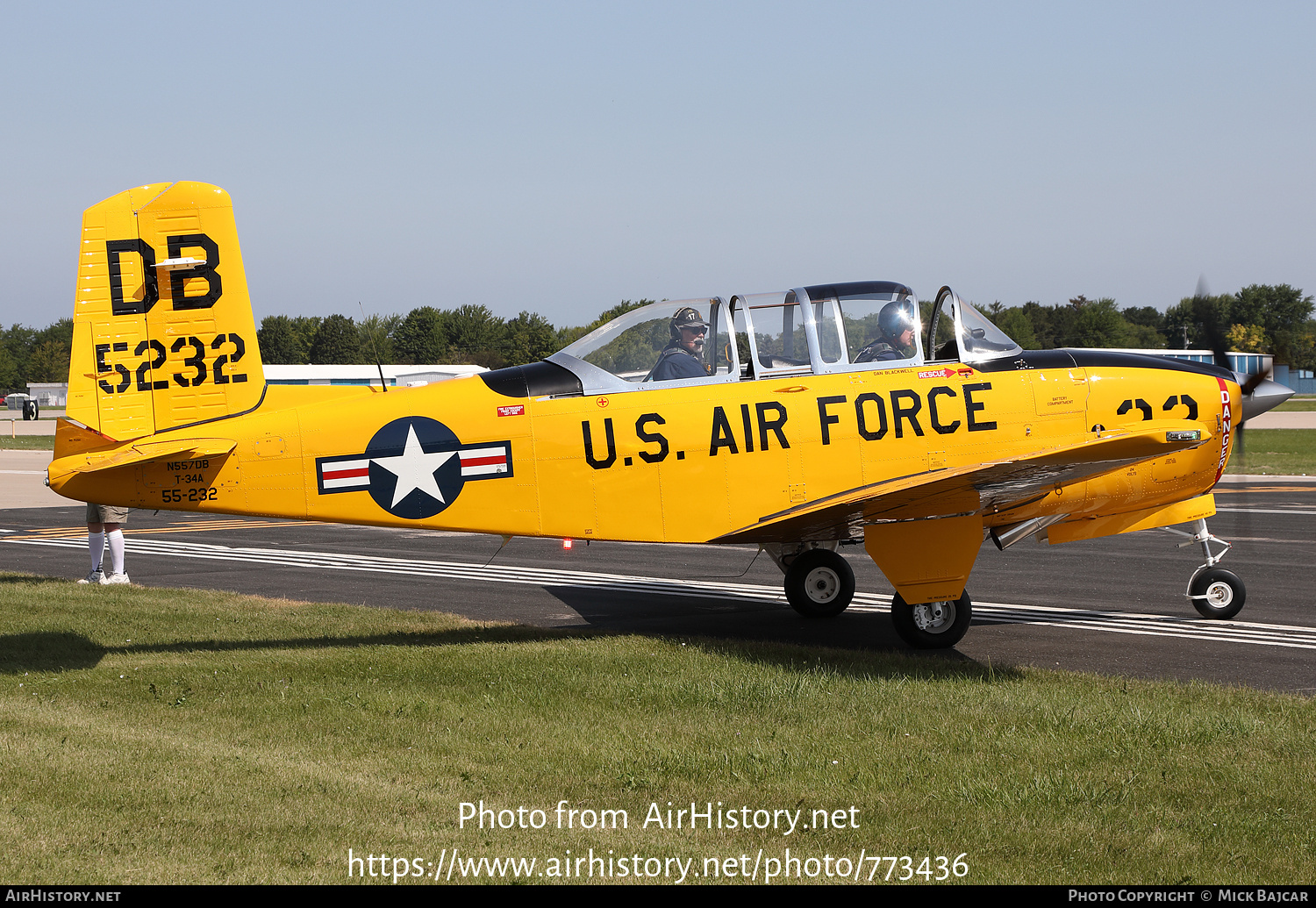 Aircraft Photo of N557DB / 55-232 | Beech T-34A Mentor | USA - Air Force | AirHistory.net #773436