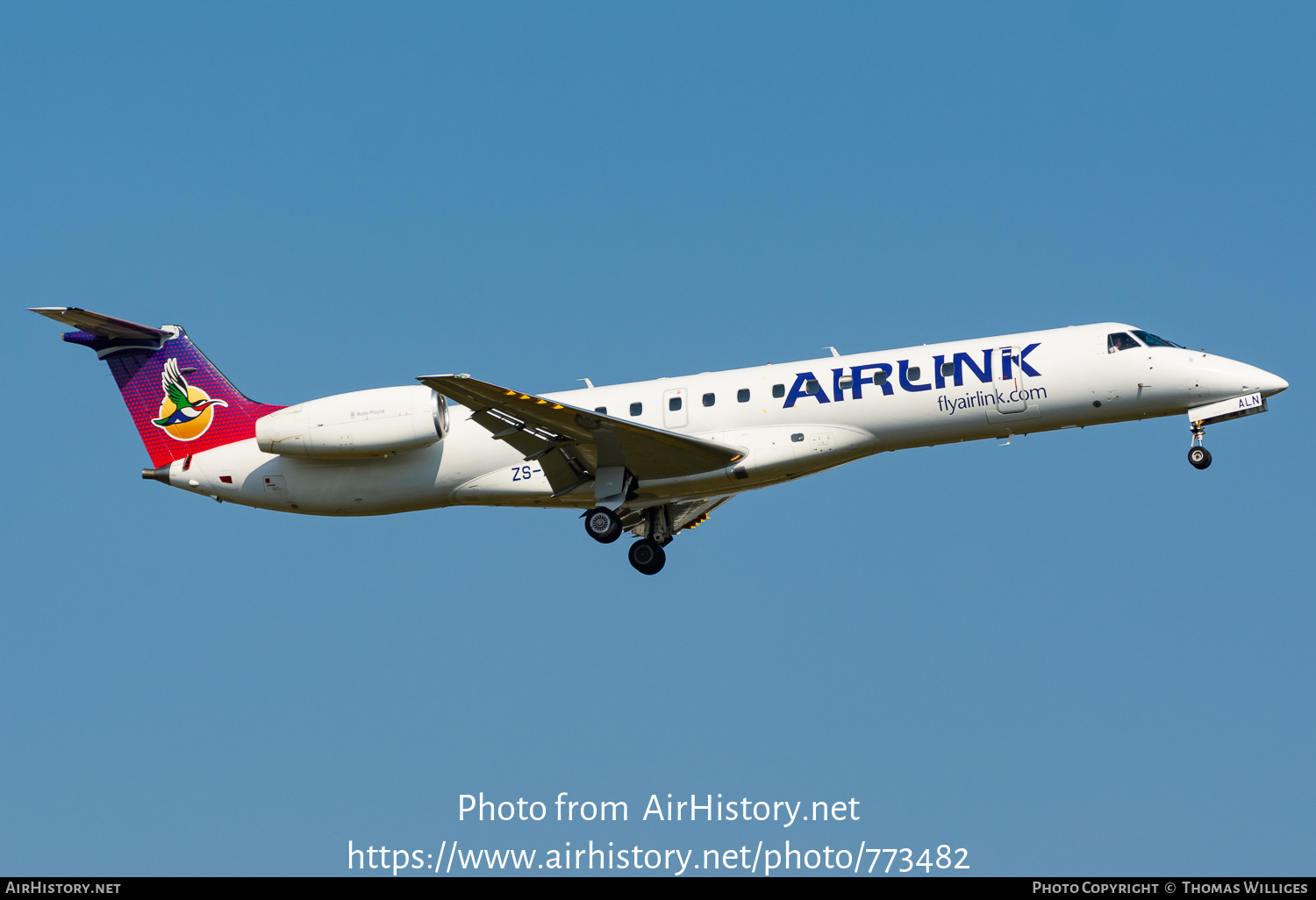 Aircraft Photo of ZS-ALN | Embraer ERJ-140LR (EMB-135KL) | Airlink | AirHistory.net #773482