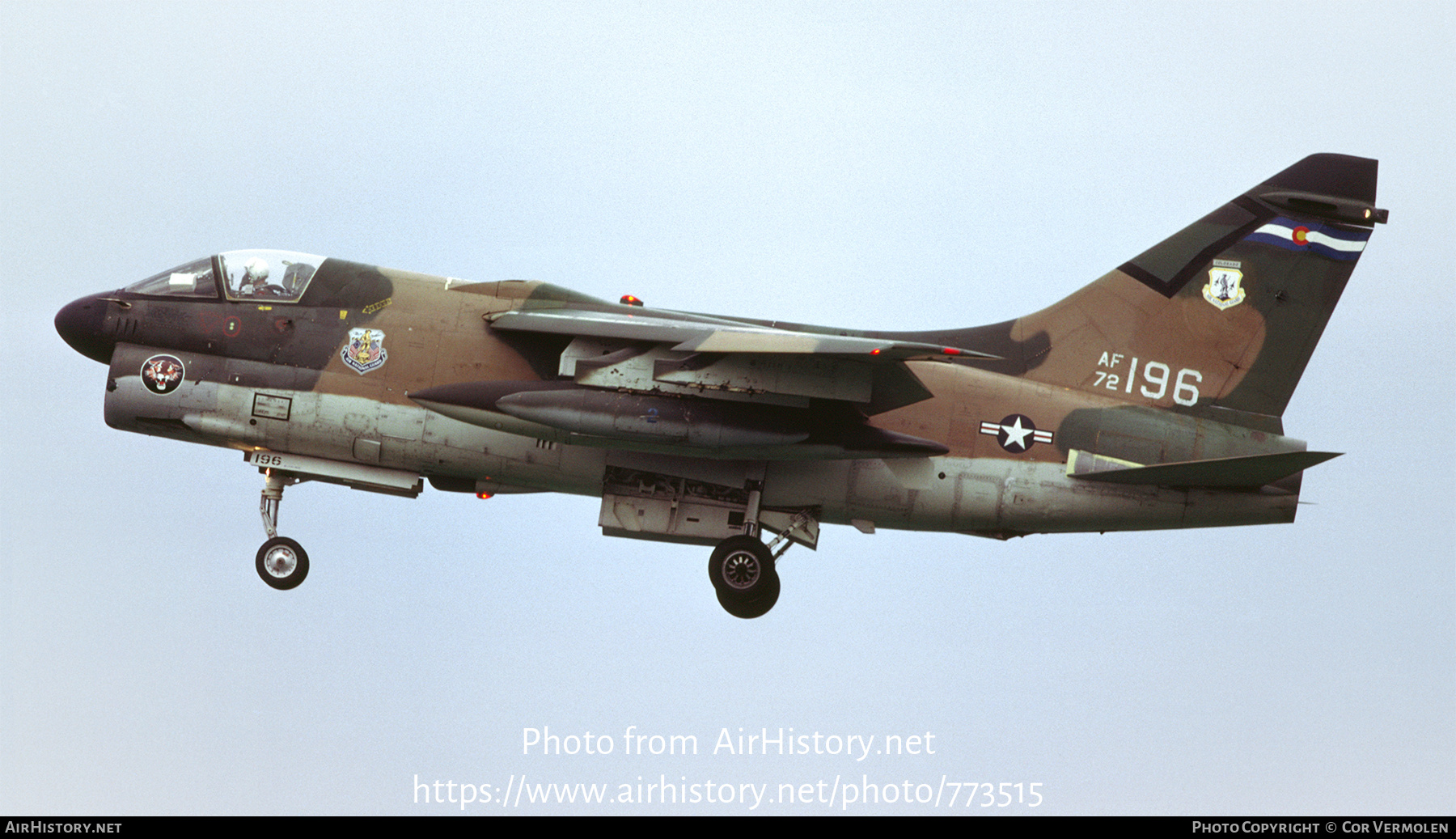 Aircraft Photo of 72-0196 / AF72-196 | LTV A-7D Corsair II | USA - Air Force | AirHistory.net #773515