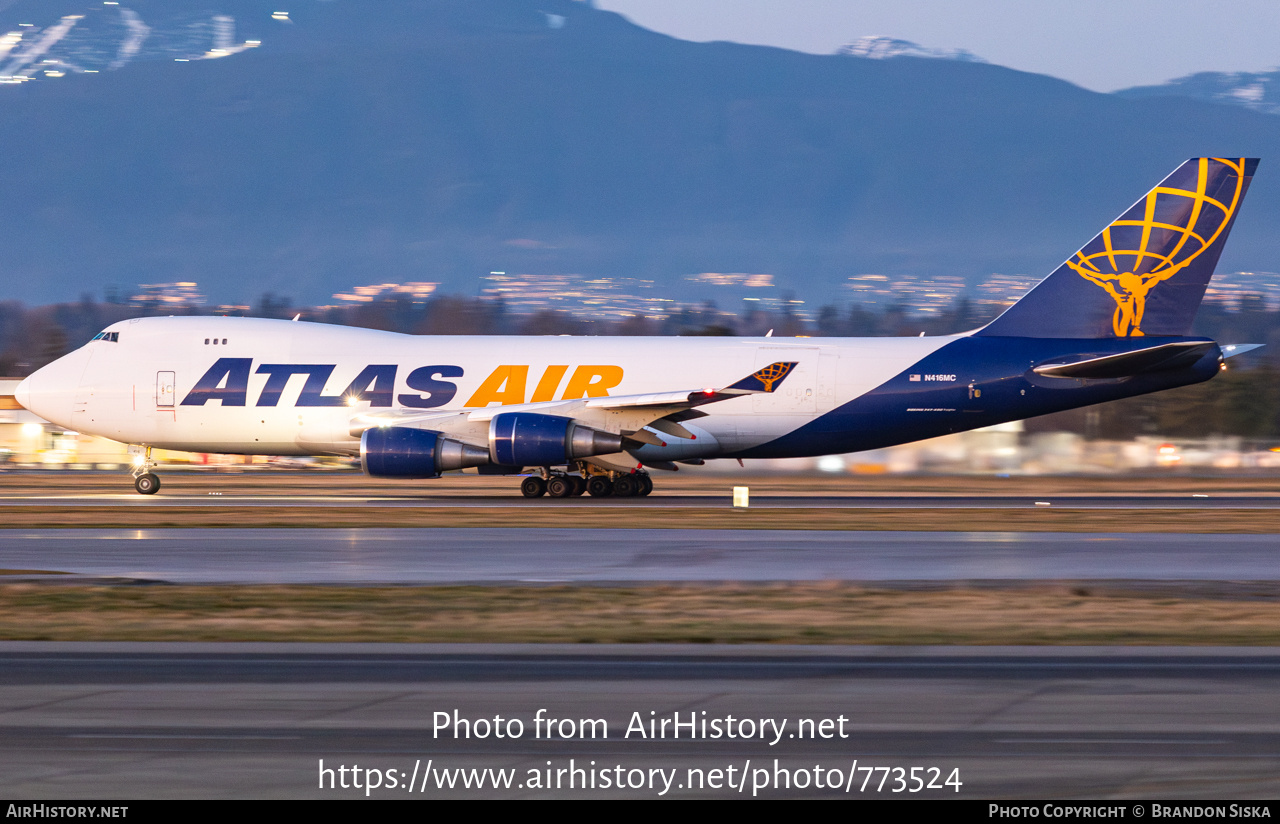 Aircraft Photo of N416MC | Boeing 747-47UF/SCD | Atlas Air | AirHistory.net #773524