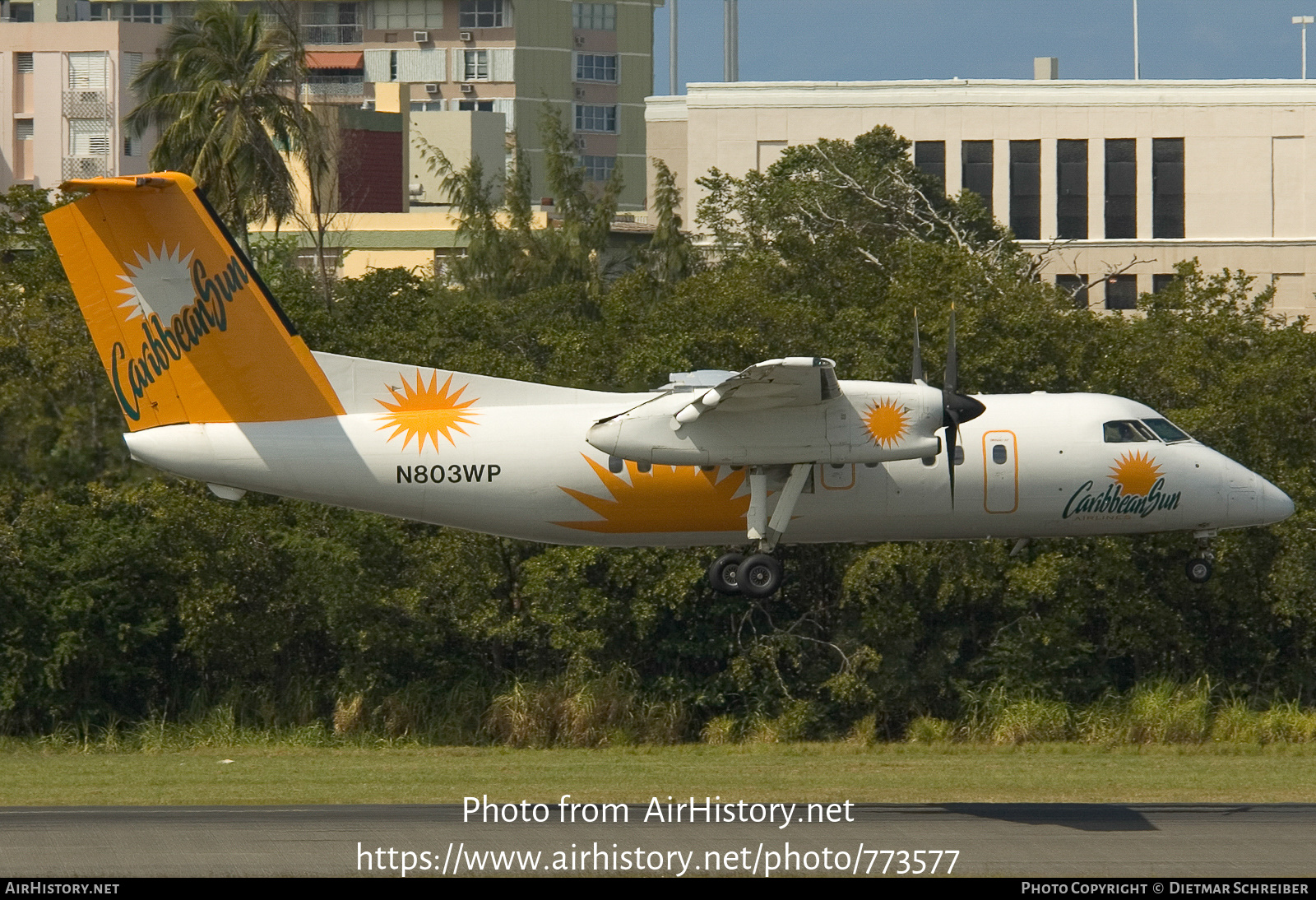 Aircraft Photo of N803WP | De Havilland Canada DHC-8-102 Dash 8 | Caribbean Sun Airlines | AirHistory.net #773577