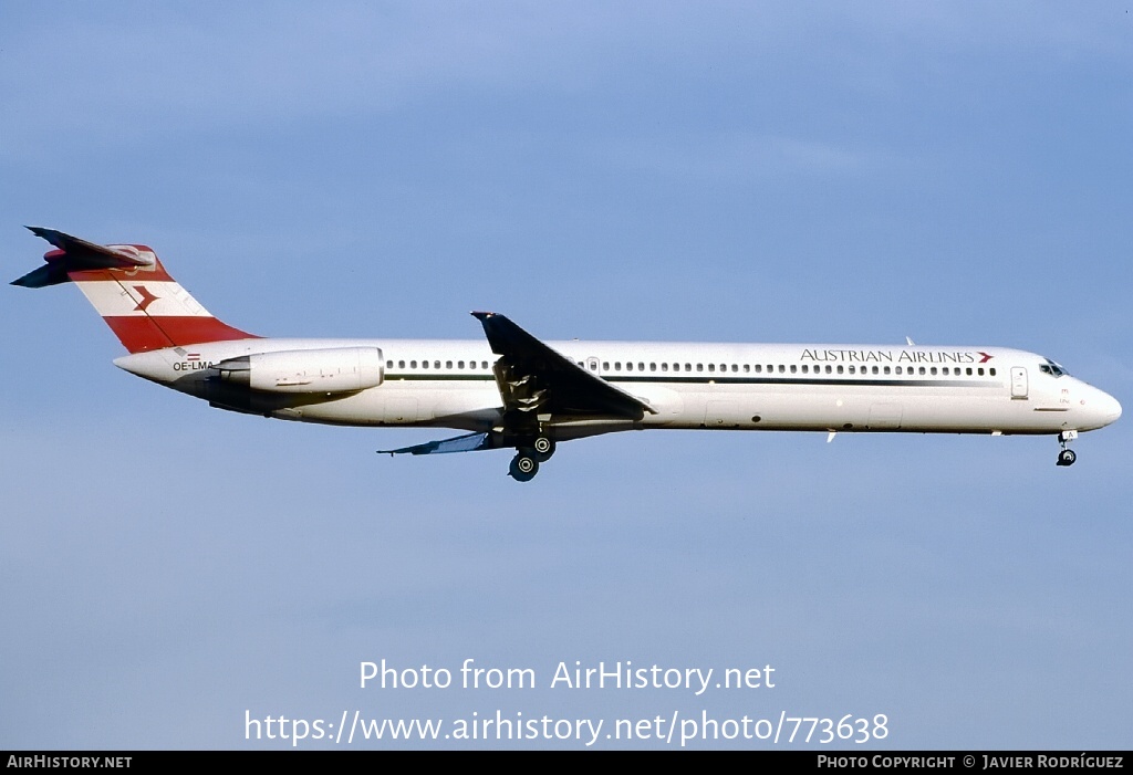 Aircraft Photo of OE-LMA | McDonnell Douglas MD-82 (DC-9-82) | Austrian Airlines | AirHistory.net #773638