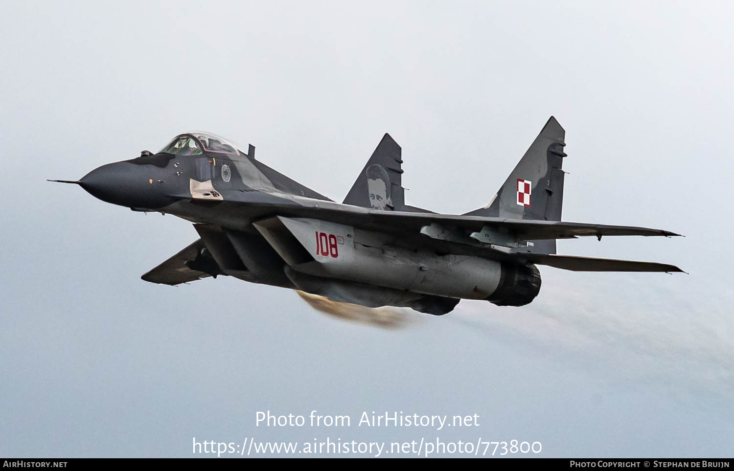 Aircraft Photo of 108 | Mikoyan-Gurevich MiG-29A (9-12A) | Poland - Air Force | AirHistory.net #773800