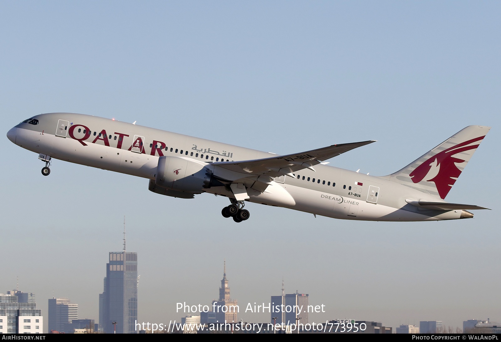 Aircraft Photo of A7-BUA | Boeing 787-8 Dreamliner | Qatar Airways | AirHistory.net #773950