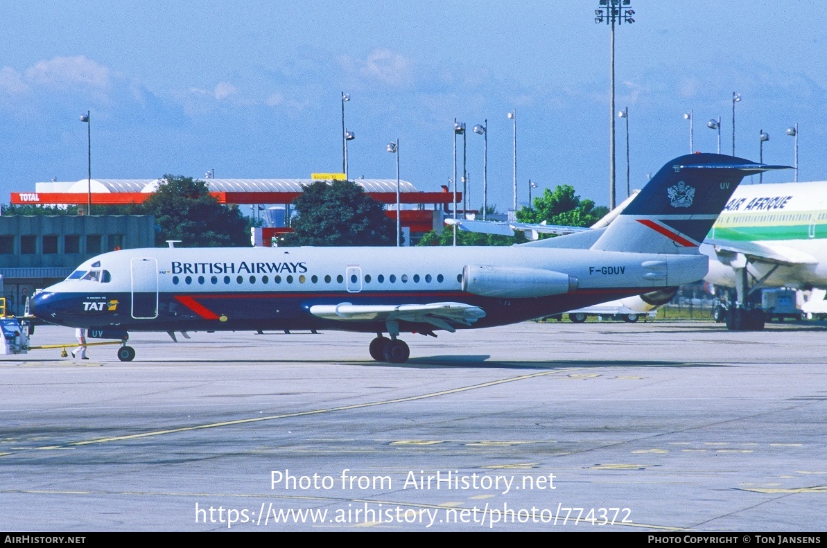 Aircraft Photo of F-GDUV | Fokker F28-2000 Fellowship | British Airways | AirHistory.net #774372