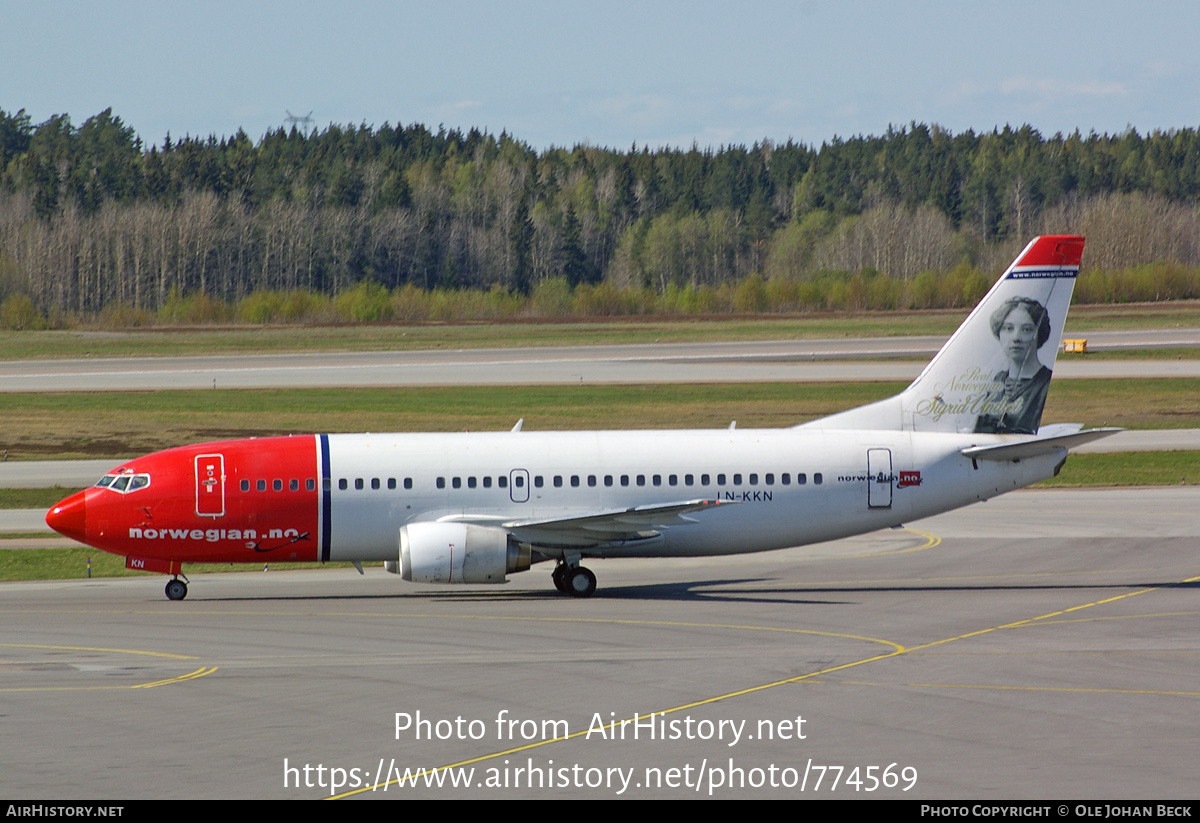 Aircraft Photo of LN-KKN | Boeing 737-3Y0 | Norwegian | AirHistory.net #774569